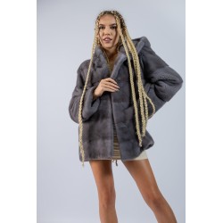 Haina Vizon cu gluga Blue...