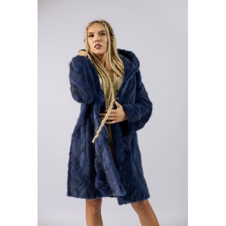 Palton Bucati Vizon Dark Blue