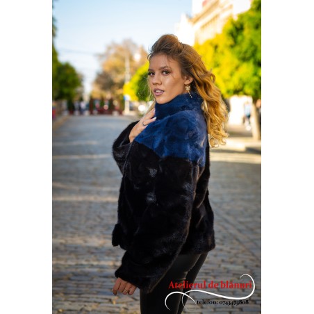 Jacheta Bucati Vizon Blue & Black