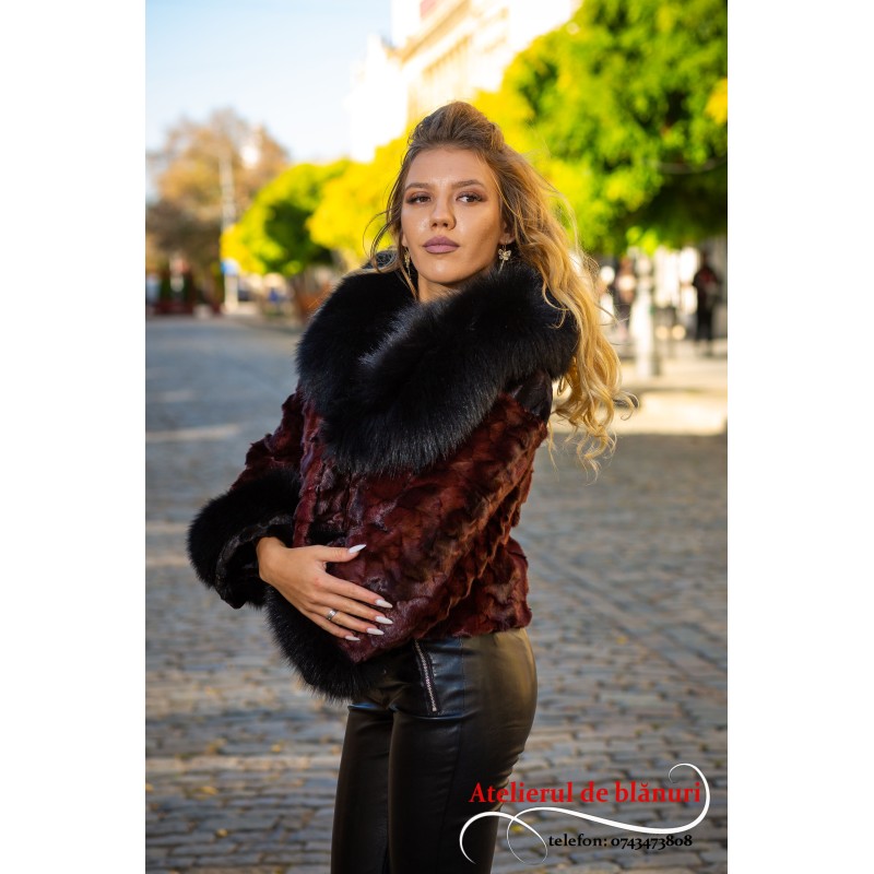 Jacheta Bucati Vizon Bordo cu Vulpe