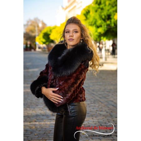 Jacheta Bucati Vizon Bordo cu Vulpe